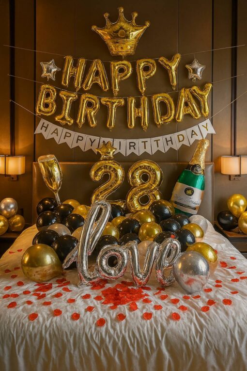 28歲生日派對驚喜氣球佈置