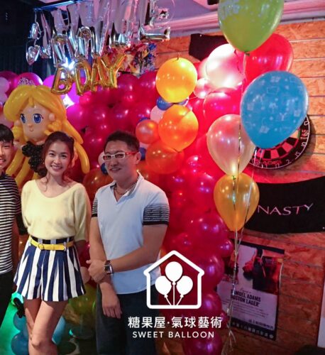 生日派對氣球佈置｜糖果屋氣球